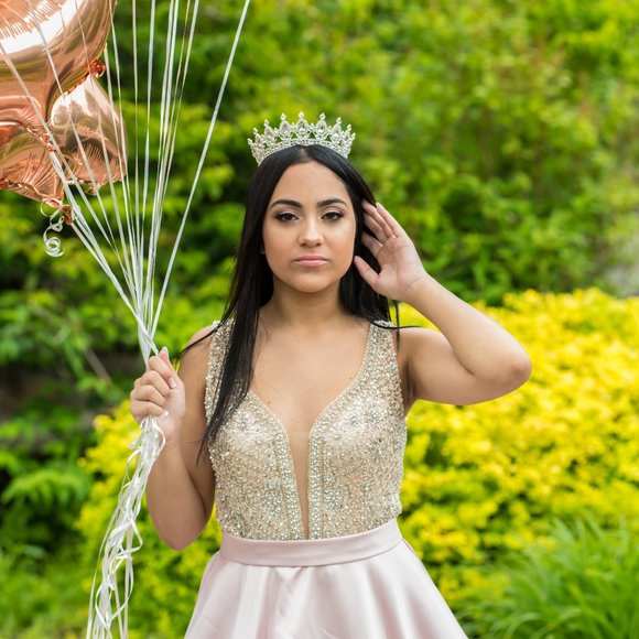 JOVANI  Blush Embellished Bodice A-Line Prom Gown - Picture 4 of 11